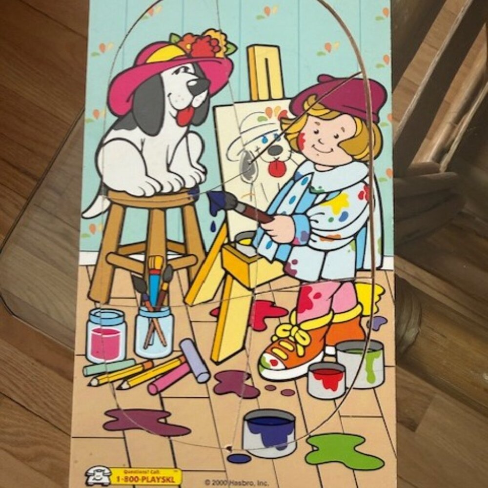 Vintage Playskool 2000 Wooden Tray Puzzle